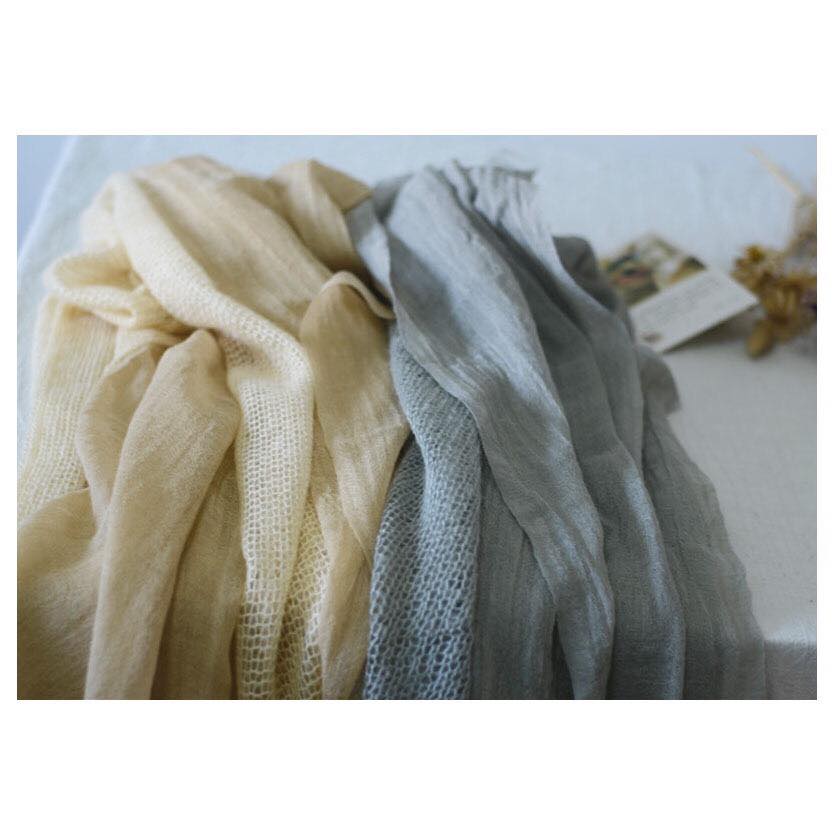 時尚簍空羊毛拼接設計兩用長款圍巾披肩(2色)
